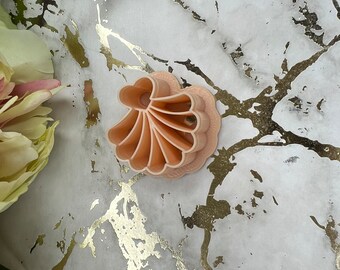 Scallop heart 4 polymer clay cutter