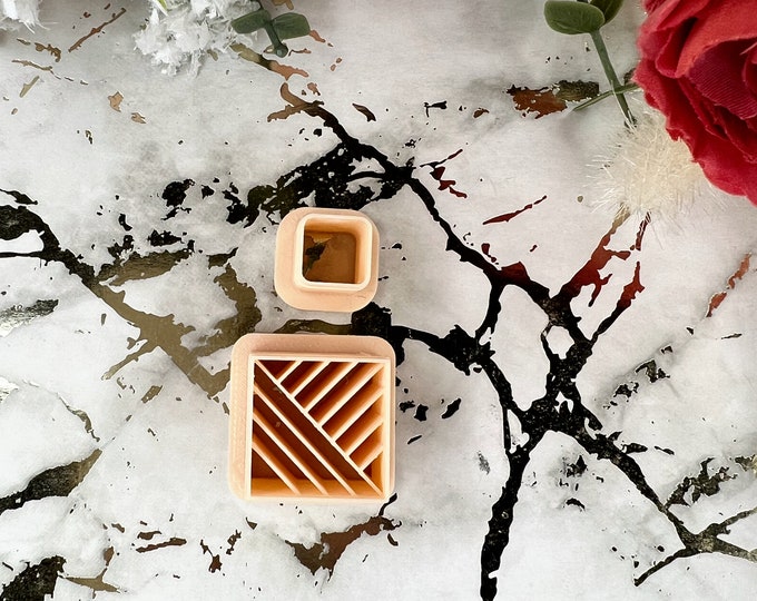 Square line art polymer clay cutters