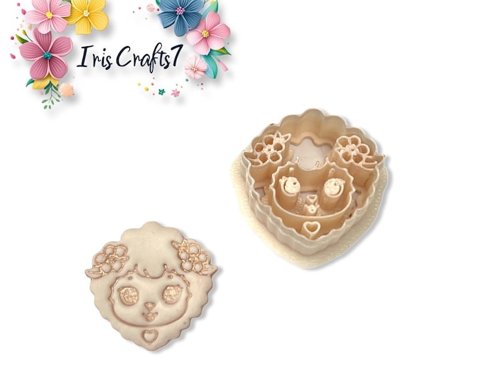 Sheep with Heart Polymer Clay Cutter for Handmade Earring & Jewellery Making