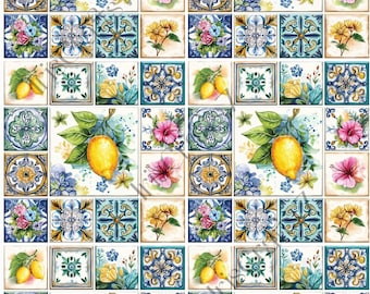 Mediterranean Tile Image Transfer Paper: Earring Making (9.9cm x 14.8cm)