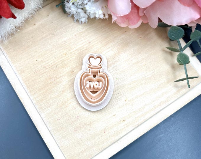 Love Bottle Polymer Clay Cutter - Valentine's Earrings - Handmade Jewellery