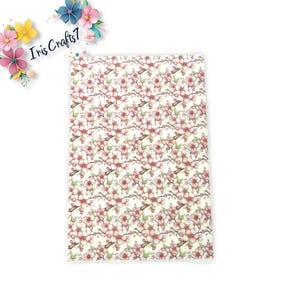 Kirschblüte 2 Transferpapier für Polymer Clay - Wasserlösliches Papier