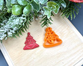 Santa Tree Polymer Clay Cutters | Christmas Earring Shape Tool