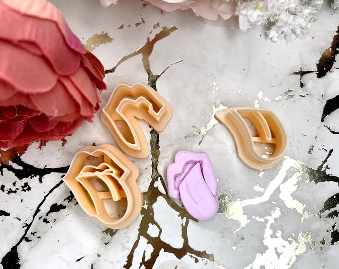 Tongue Out Polymer Clay Cutter for Earrings Jewelry Tool