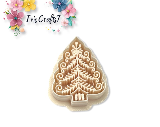 Christmas Tree no. 26 Polymer Clay Cutter for Ornamental Earring Making, Craft Tool