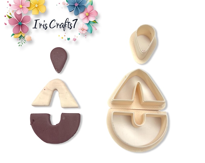 Oval Dangle Polymer Clay Cutter Set for Handmade Earring & Jewellery Making