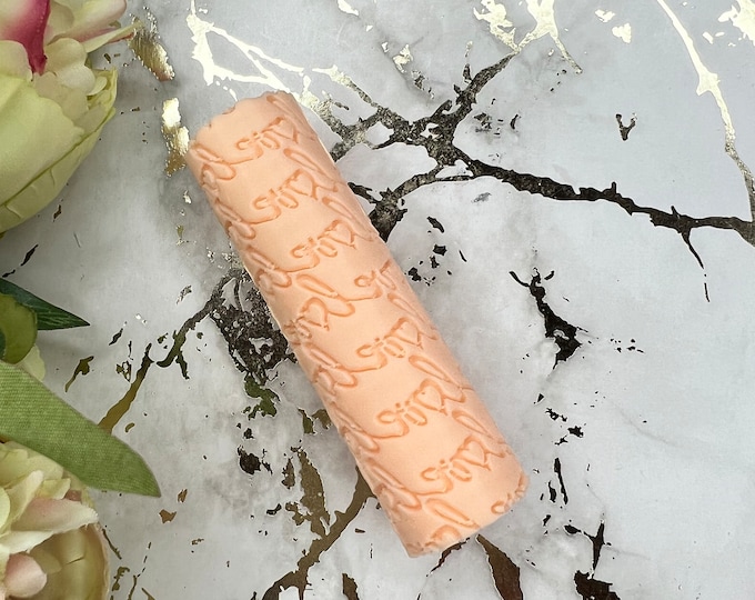 Polymer clay texture roller 36 love text
