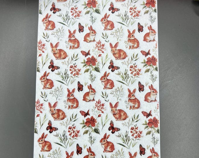 Bunny 1 image transfer paper_ Clay tools_ Earring making_ Magic transfer paper_ Water soluble paper