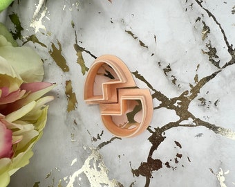 Split egg polymer clay cutter