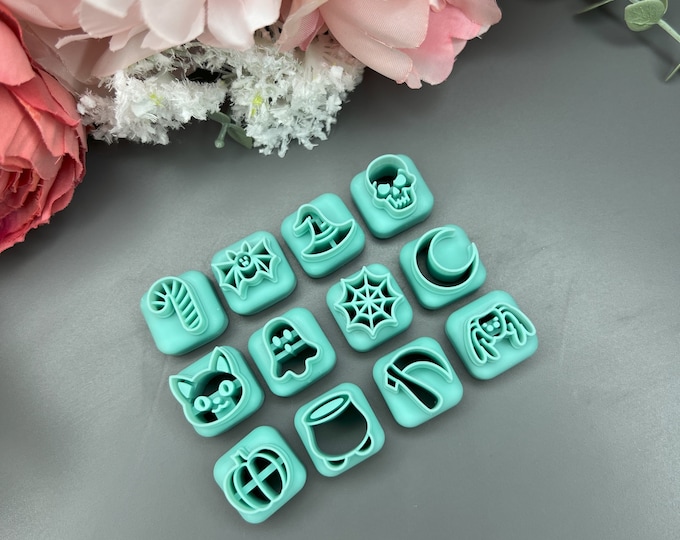 Clay Cutters Mini Halloween 2_ Halloween Stud Pack_ Polymer clay cutters_ Handmade Earrings