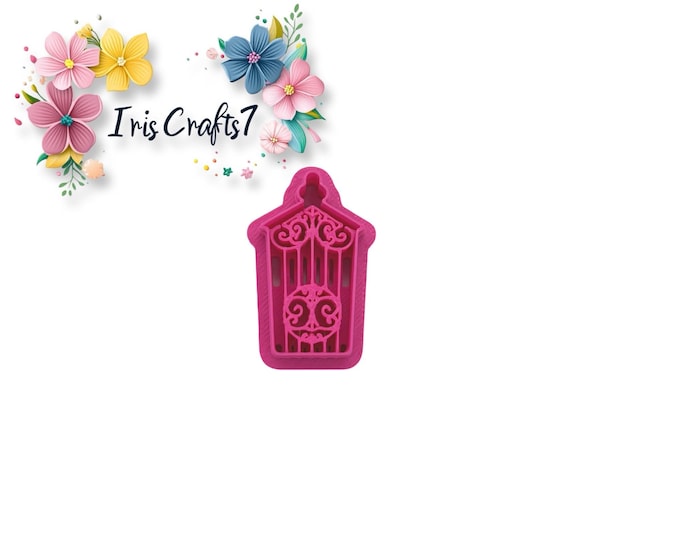Bird Cage 2 Polymer Clay Cutter Set - Handmade Ceramic Tools for Earrings & Crafts, Precise Crafting Mold