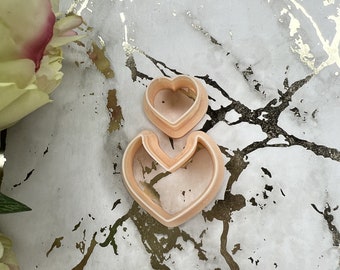Polymer Clay Cutter – Heart Combo 1 Set for Valentine's Earrings – DIY Jewelry Making Tools for Clay Artists