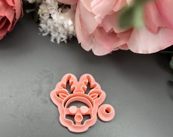 Skull Reindeer Polymer Clay Cutter - Halloween & Christmas DIY Craft