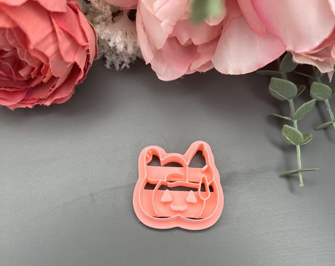 Clay cutters Dog on Pumpkin_ Polymer clay cutters_ Clay tools_ Ceramic tools_ Handmade Jewellery