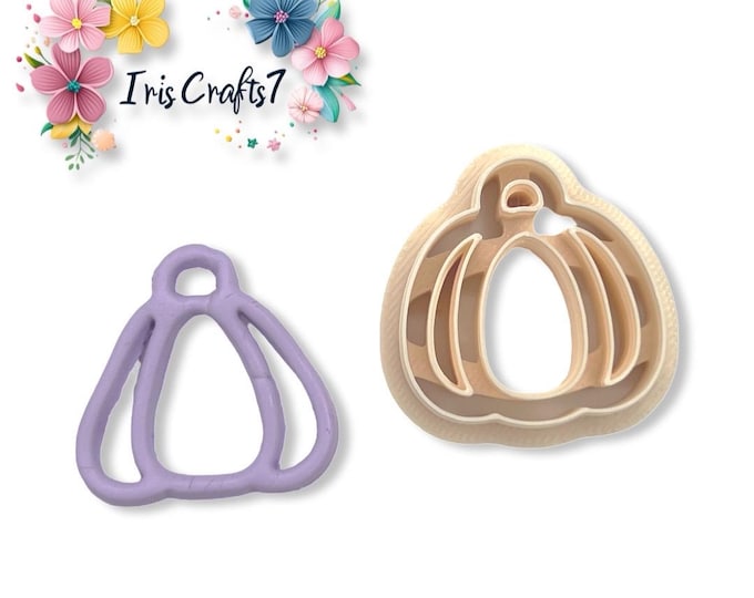 Pumpkin Outline 3 Polymer Clay Cutter - Ceramic tools - Autumn Earrings