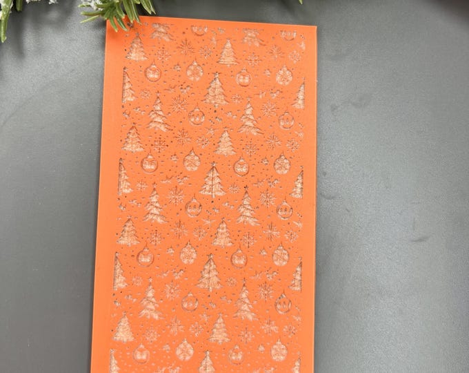 Polymer clay texture mat Christmas 3_ Rubber texture mat_ Clay tools_ Handmade Jewellery
