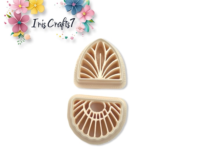 Fan and Arch Polymer Clay Cutter Set – Intricate Earring Making Tools – Decorative Clay Shape Cutters for Handmade Jewellery