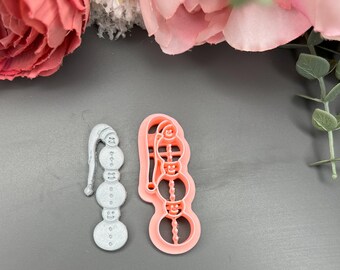 Snowmen Polymer Clay Cutter_ Christmas Jewellery_ Handmade Earrings