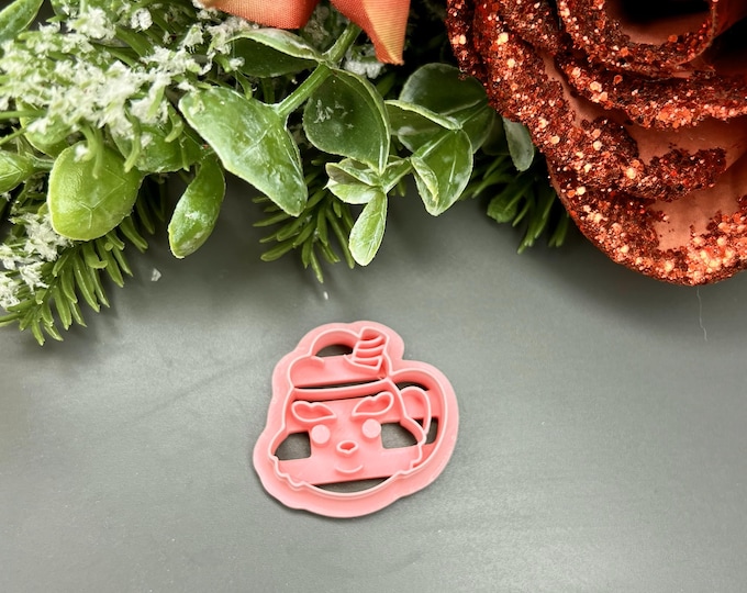 Christmas Grinch Cup Polymer Clay Cutter - Holiday Craft and Baking Tool