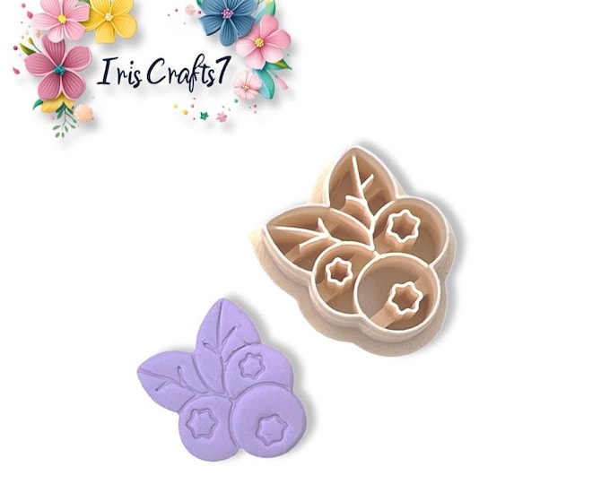 Blueberries 2 Polymer Clay Cutter for Earring Making - Create Fun Accessories