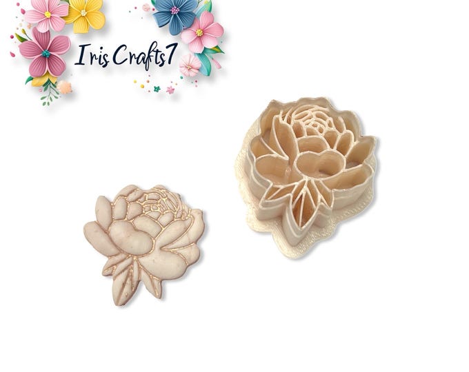 Peony Flower Cutter, Floral Earring Shape, Jewelry Craft Tool, Handmade Supplies