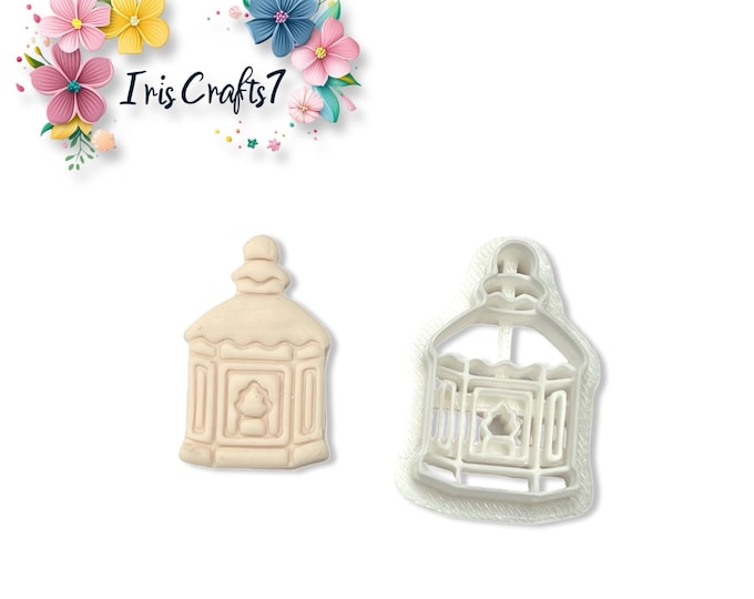 Christmas Lantern Polymer Clay Cutter for Earrings Making, Holiday Tool, Xmas Winter & Festive Shape