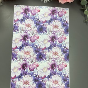 Carta transfer per argilla polimerica con fiore 17_ Strumenti per argilla_ Carta transfer magica