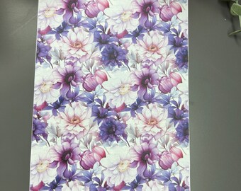 Flower No 17 Image Transfer Paper Water Soluble Polymer Clay Tool