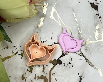 Devil Heart Polymer Clay Cutter for Valentine Earrings Jewelry Tool