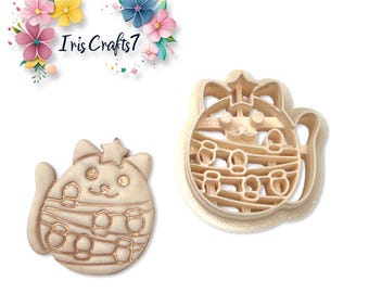 Christmas Tree Cat Polymer Clay Cutter for Handmade Earring Making, Jewellery & Craft Tool