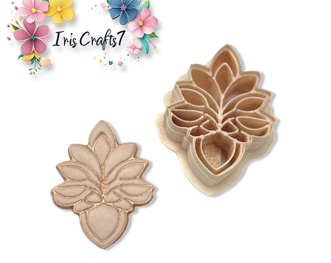 Floral Line Art Polymer Clay Cutter for Handmade Earring Making, Jewellery Tools