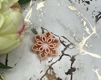 Snowflake 3 Polymer Clay Cutters – Christmas Earring Making Tools – Winter DIY Jewelry Mold – Snowflake Clay Shape Set