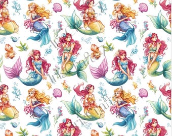 Mermaid Image Transfer Paper for Clay Earrings - Water Soluble Craft Paper