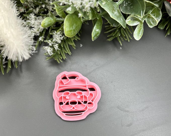 Christmas Santa Cup Polymer Clay Cutter - Holiday Craft and Baking Tool