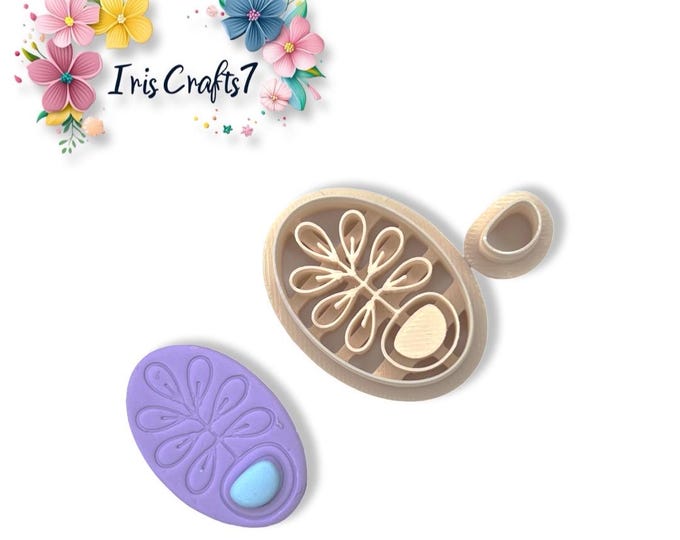 Organic Modern 4 Polymer Clay Cutter - Earring Making - Ceramic Tool