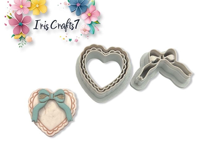 Sweetheart Charm Polymer Clay Cutters for Valentine Earrings Jewelry Tool