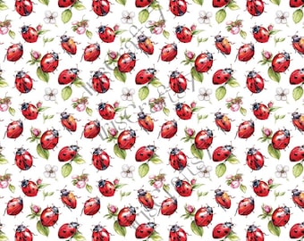 Ladybug image transfer paper_ Earring making_ Magic transfer paper_ Water soluble paper