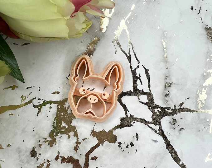 Bulldog polymer clay cutter / earrings cutter