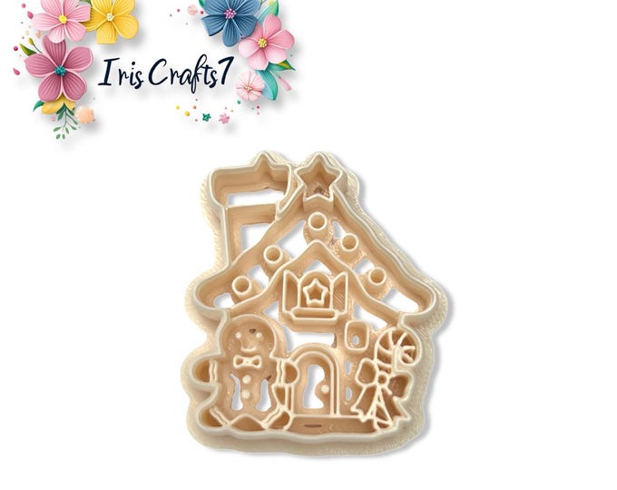 Gingerbread House no. 4 Polymer Clay Cutter for Christmas Earring & Jewellery Making, Craft Tools