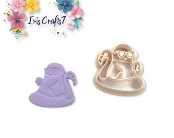 Ghost on a Lifebuoy Polymer Clay Cutter for Earrings Jewelry Tool