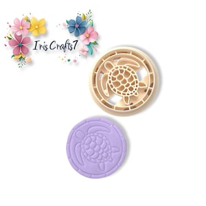 Turtle in a Circle Polymer Clay Cutter for Earring Making