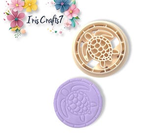 Turtle in a Circle Polymer Clay Cutter for Earring Making