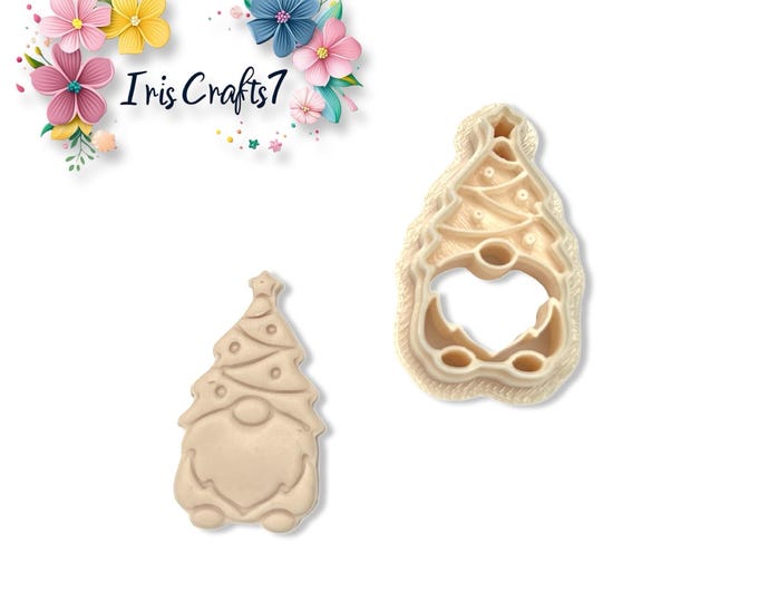 Clay Cutters Gnome Christmas Tree – Holiday Polymer Clay Tools for Earring Making, Festive Jewellery Crafts & DIY Projects