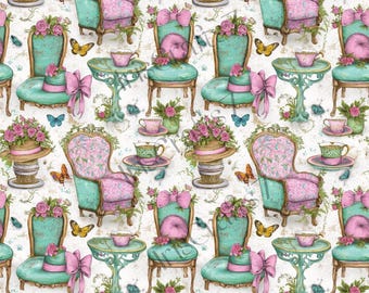 Garden Party Image Transfer Paper for Clay Earrings - WATER SOLUBLE Crafting Supplies