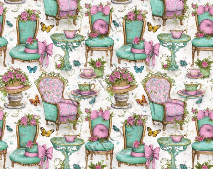 Garden Party Image Transfer Paper for Clay Earrings - WATER SOLUBLE Crafting Supplies