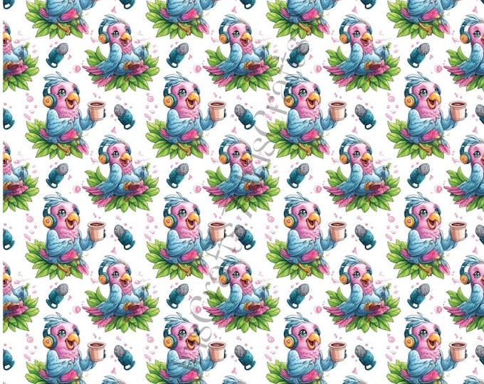 Parrots 2 image transfer paper_ Clay tools_ Earring making_ Magic transfer paper_ Water soluble paper