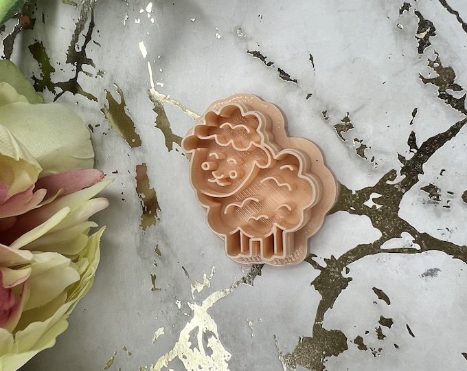 Cute sheep 2 polymer clay cutter