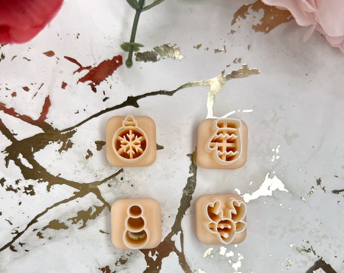 Clay cutters Mini Christmas Set 1| Polymer clay cutters| Christmas cutters| Clay tools