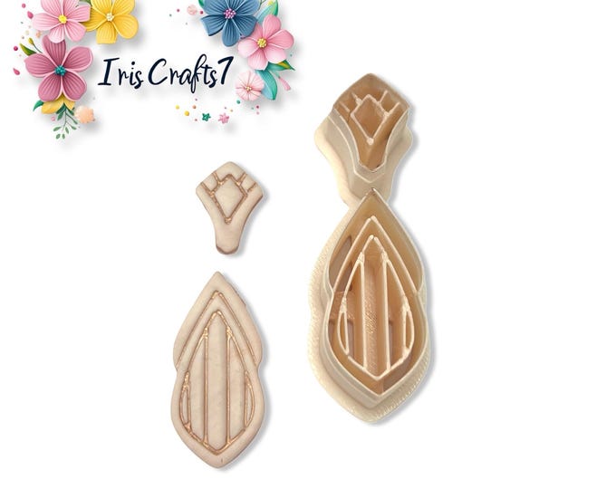 Geometric Diamon Set Polymer Clay Cutter for Handmade Earring Making, Modern Jewellery