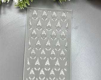 Polymer clay texture mat Gnome 1_ Rubber texture mat_ Christmas texture_ Clay tools_ Handmade Jewellery